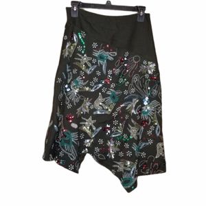 Isda & Co Funky Unique Skirt Embroidered Sequined